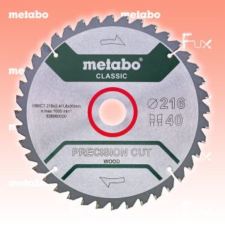 Metabo Kreissägeblatt 165 mm classic