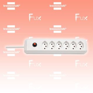 Brennenstuhl Swiss-Line Steckdosenleiste ohne Schalter 6-fach